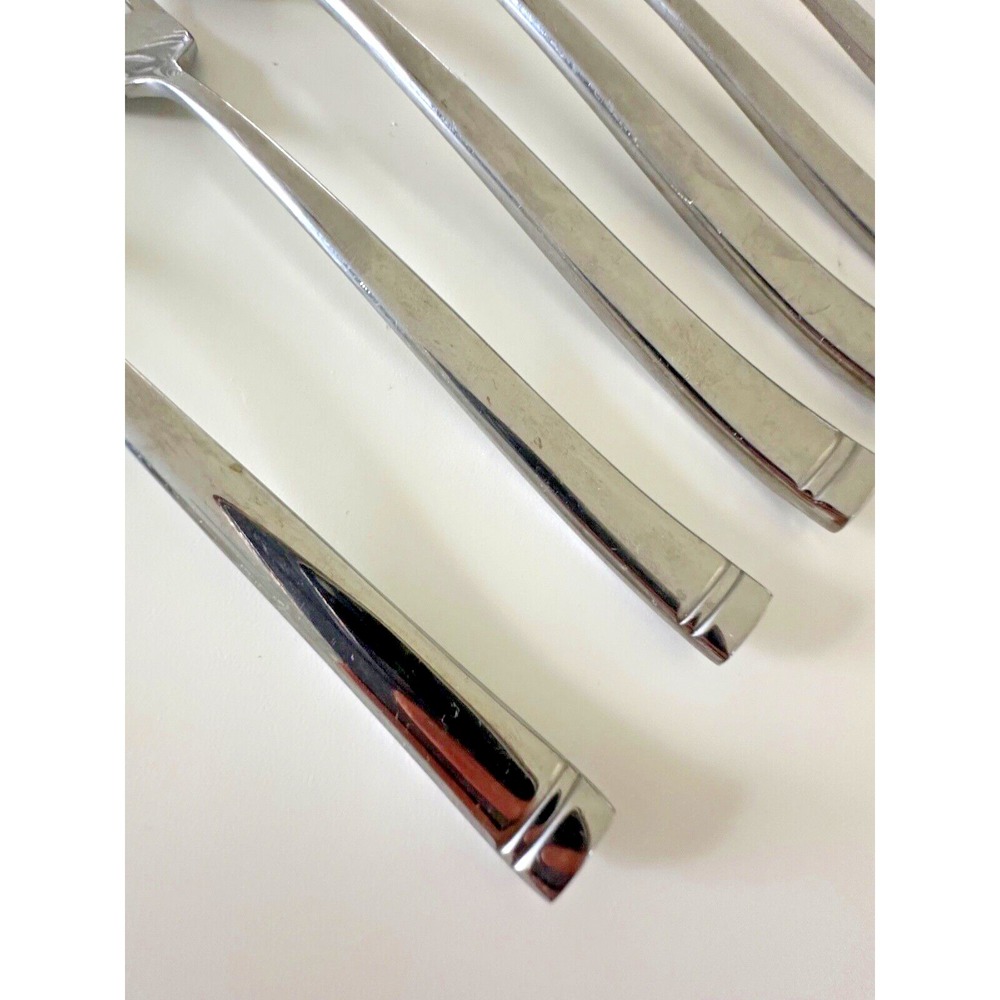 Cambridge Forks Spoons Stripes Set of 8 Stainless Flatware Replacement Solid